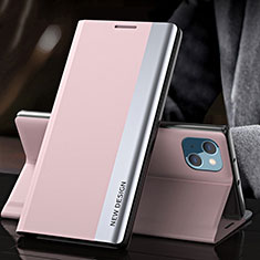 Handytasche Stand Schutzhülle Flip Leder Hülle M05 für Apple iPhone 15 Rosegold