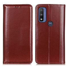 Handytasche Stand Schutzhülle Flip Leder Hülle M05L für Motorola Moto G Pure Braun