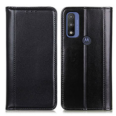 Handytasche Stand Schutzhülle Flip Leder Hülle M05L für Motorola Moto G Pure Schwarz