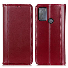 Handytasche Stand Schutzhülle Flip Leder Hülle M05L für Motorola Moto G50 Rot