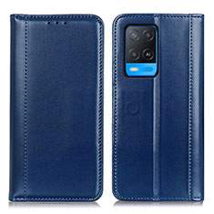 Handytasche Stand Schutzhülle Flip Leder Hülle M05L für Oppo A54 4G Blau