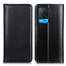 Handytasche Stand Schutzhülle Flip Leder Hülle M05L für Oppo A54 4G Schwarz