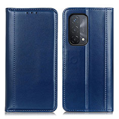 Handytasche Stand Schutzhülle Flip Leder Hülle M05L für Oppo A54 5G Blau