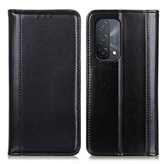 Handytasche Stand Schutzhülle Flip Leder Hülle M05L für Oppo A54 5G Schwarz