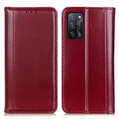 Handytasche Stand Schutzhülle Flip Leder Hülle M05L für Oppo A55 5G Rot