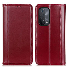 Handytasche Stand Schutzhülle Flip Leder Hülle M05L für Oppo A74 5G Rot