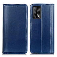 Handytasche Stand Schutzhülle Flip Leder Hülle M05L für Oppo F19 Blau