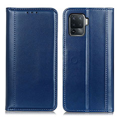 Handytasche Stand Schutzhülle Flip Leder Hülle M05L für Oppo Reno5 F Blau