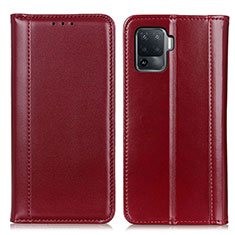 Handytasche Stand Schutzhülle Flip Leder Hülle M05L für Oppo Reno5 Lite Rot