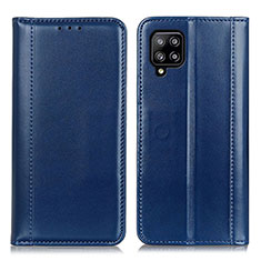 Handytasche Stand Schutzhülle Flip Leder Hülle M05L für Samsung Galaxy A22 4G Blau