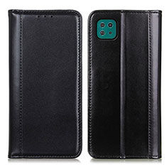 Handytasche Stand Schutzhülle Flip Leder Hülle M05L für Samsung Galaxy A22s 5G Schwarz