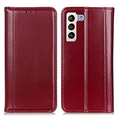 Handytasche Stand Schutzhülle Flip Leder Hülle M05L für Samsung Galaxy S21 5G Rot