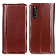 Handytasche Stand Schutzhülle Flip Leder Hülle M05L für Sony Xperia 10 III Braun