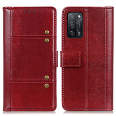 Handytasche Stand Schutzhülle Flip Leder Hülle M06L für Oppo A53s 5G Rot