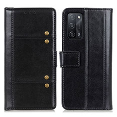 Handytasche Stand Schutzhülle Flip Leder Hülle M06L für Oppo A56 5G Schwarz