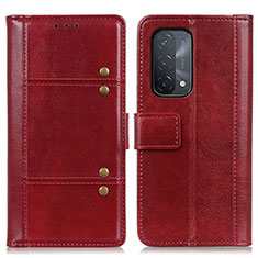 Handytasche Stand Schutzhülle Flip Leder Hülle M06L für Oppo A74 5G Rot