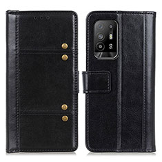 Handytasche Stand Schutzhülle Flip Leder Hülle M06L für Oppo A94 5G Schwarz