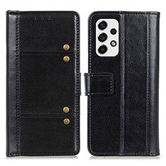 Handytasche Stand Schutzhülle Flip Leder Hülle M06L für Samsung Galaxy A53 5G Schwarz