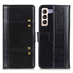 Handytasche Stand Schutzhülle Flip Leder Hülle M06L für Samsung Galaxy S21 5G Schwarz