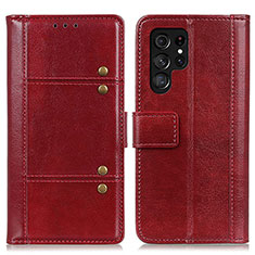 Handytasche Stand Schutzhülle Flip Leder Hülle M06L für Samsung Galaxy S23 Ultra 5G Rot