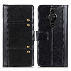 Handytasche Stand Schutzhülle Flip Leder Hülle M06L für Sony Xperia PRO-I Schwarz