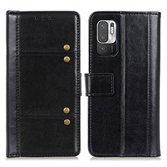 Handytasche Stand Schutzhülle Flip Leder Hülle M06L für Xiaomi Redmi Note 11 SE 5G Schwarz