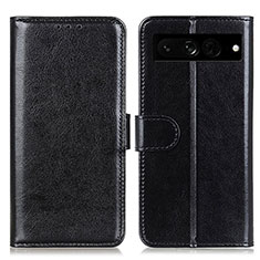 Handytasche Stand Schutzhülle Flip Leder Hülle M07L für Google Pixel 7 Pro 5G Schwarz