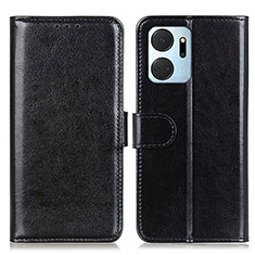 Handytasche Stand Schutzhülle Flip Leder Hülle M07L für Huawei Honor X7a Schwarz