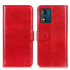 Handytasche Stand Schutzhülle Flip Leder Hülle M07L für Motorola Moto E13 Rot