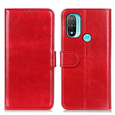 Handytasche Stand Schutzhülle Flip Leder Hülle M07L für Motorola Moto E20 Rot