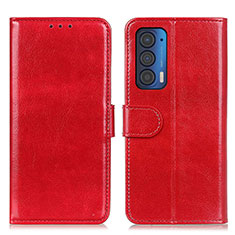 Handytasche Stand Schutzhülle Flip Leder Hülle M07L für Motorola Moto Edge (2021) 5G Rot