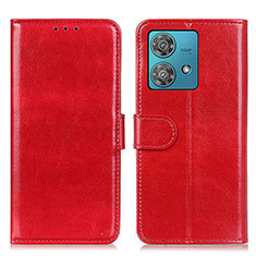 Handytasche Stand Schutzhülle Flip Leder Hülle M07L für Motorola Moto Edge 40 Neo 5G Rot