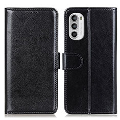 Handytasche Stand Schutzhülle Flip Leder Hülle M07L für Motorola MOTO G52 Schwarz