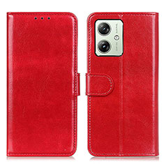 Handytasche Stand Schutzhülle Flip Leder Hülle M07L für Motorola Moto G54 5G Rot