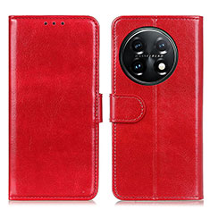 Handytasche Stand Schutzhülle Flip Leder Hülle M07L für OnePlus 11 5G Rot