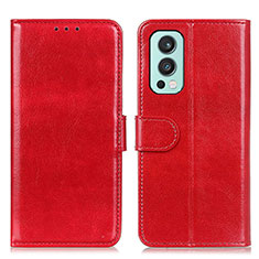 Handytasche Stand Schutzhülle Flip Leder Hülle M07L für OnePlus Nord 2 5G Rot