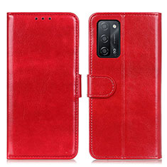 Handytasche Stand Schutzhülle Flip Leder Hülle M07L für Oppo A53s 5G Rot