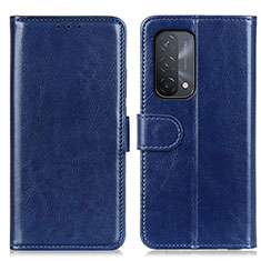 Handytasche Stand Schutzhülle Flip Leder Hülle M07L für Oppo A54 5G Blau