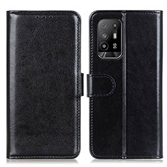 Handytasche Stand Schutzhülle Flip Leder Hülle M07L für Oppo A94 5G Schwarz