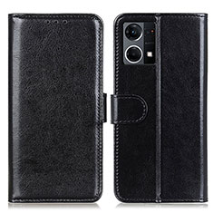 Handytasche Stand Schutzhülle Flip Leder Hülle M07L für Oppo F21 Pro 4G Schwarz