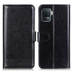 Handytasche Stand Schutzhülle Flip Leder Hülle M07L für Oppo Reno5 F Schwarz