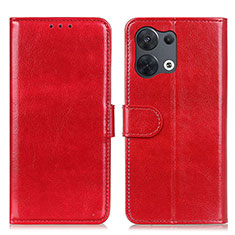 Handytasche Stand Schutzhülle Flip Leder Hülle M07L für Oppo Reno8 5G Rot