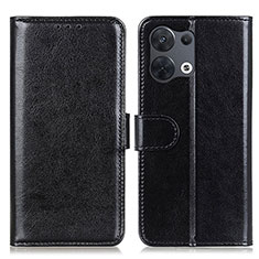 Handytasche Stand Schutzhülle Flip Leder Hülle M07L für Oppo Reno8 5G Schwarz