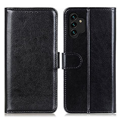 Handytasche Stand Schutzhülle Flip Leder Hülle M07L für Samsung Galaxy A13 4G Schwarz