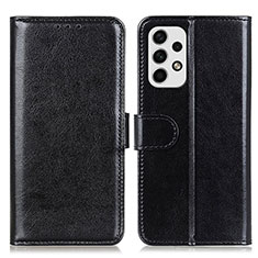 Handytasche Stand Schutzhülle Flip Leder Hülle M07L für Samsung Galaxy A23 4G Schwarz