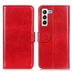 Handytasche Stand Schutzhülle Flip Leder Hülle M07L für Samsung Galaxy S21 5G Rot