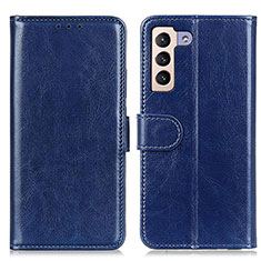 Handytasche Stand Schutzhülle Flip Leder Hülle M07L für Samsung Galaxy S21 FE 5G Blau