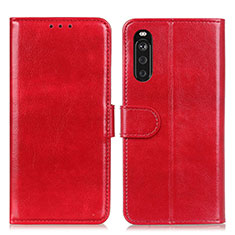 Handytasche Stand Schutzhülle Flip Leder Hülle M07L für Sony Xperia 10 III Lite Rot