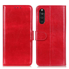 Handytasche Stand Schutzhülle Flip Leder Hülle M07L für Sony Xperia 10 III Rot