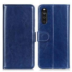 Handytasche Stand Schutzhülle Flip Leder Hülle M07L für Sony Xperia 10 III SO-52B Blau